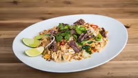 Pad bo--Pad Thai marhával (csípős)