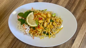 Mi xao tofu - Pirított tészta tofúval .